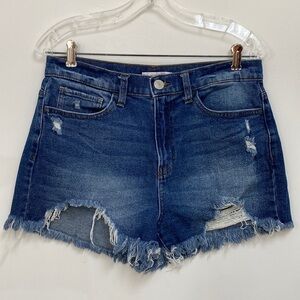 SO High Rise Vintage Stretch Curvy Mom Cotton Blend Shorts Size 29